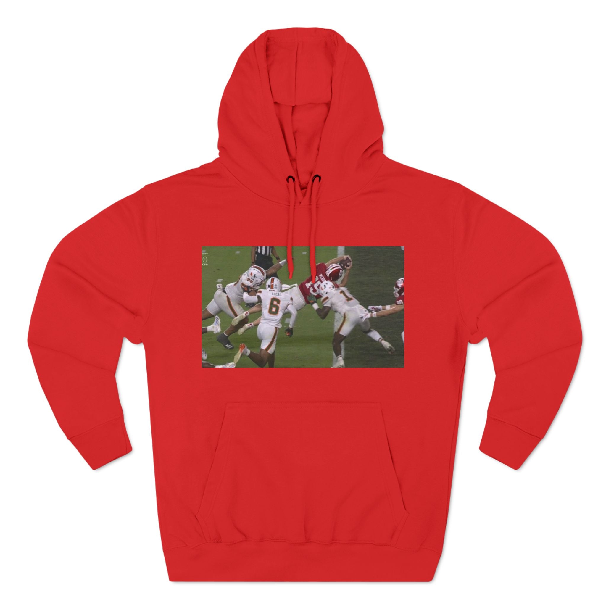 Football Action Hoodie – Vintage Gridiron Tackle Graphic