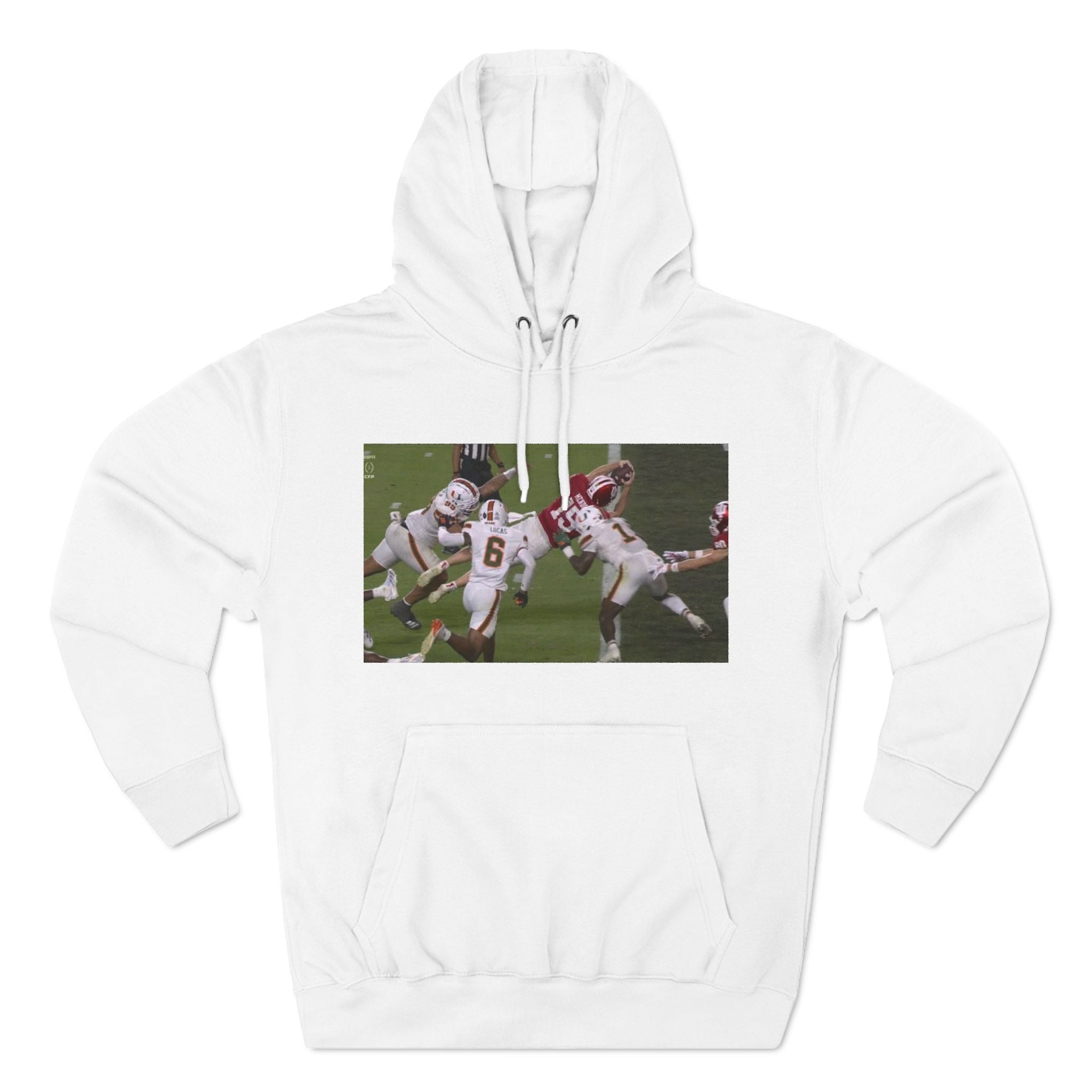 Football Action Hoodie – Vintage Gridiron Tackle Graphic