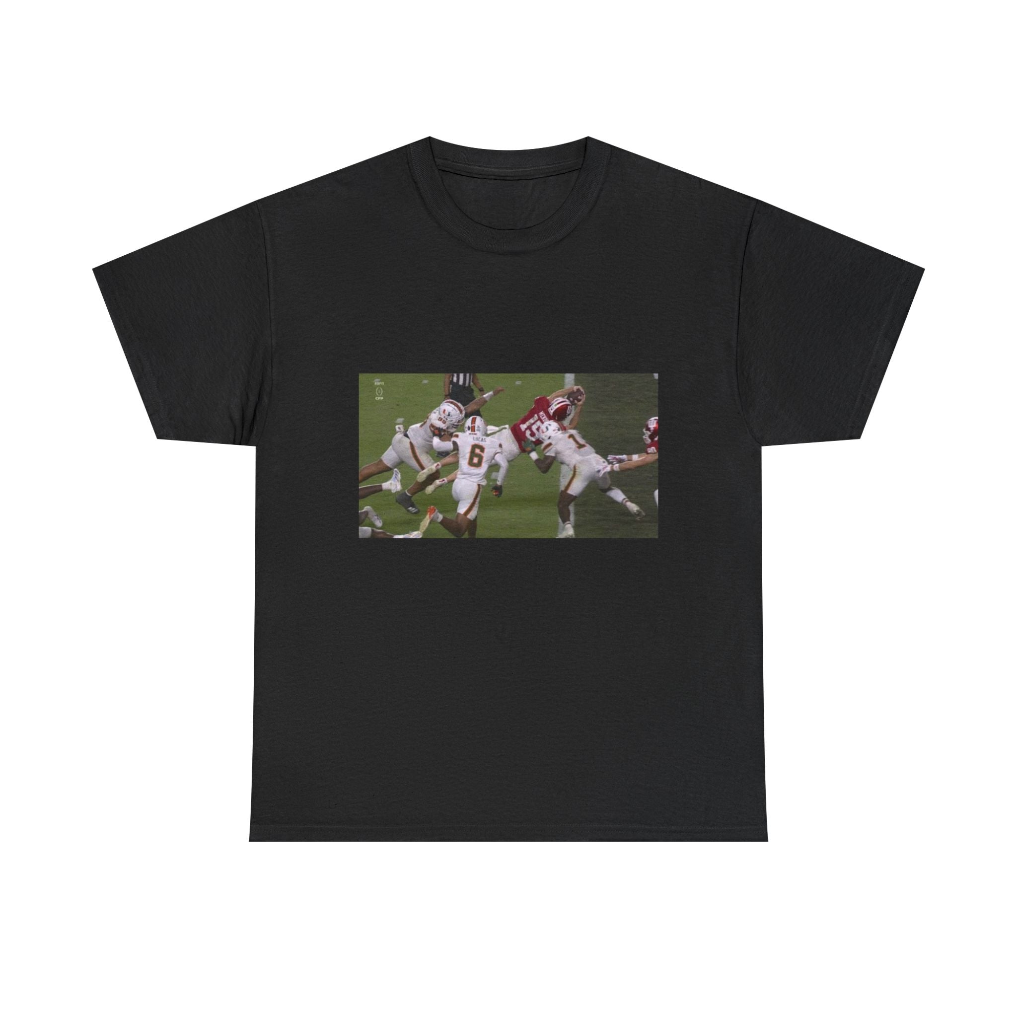 Football Action Photo Tee — Vintage Game Scene T-Shirt