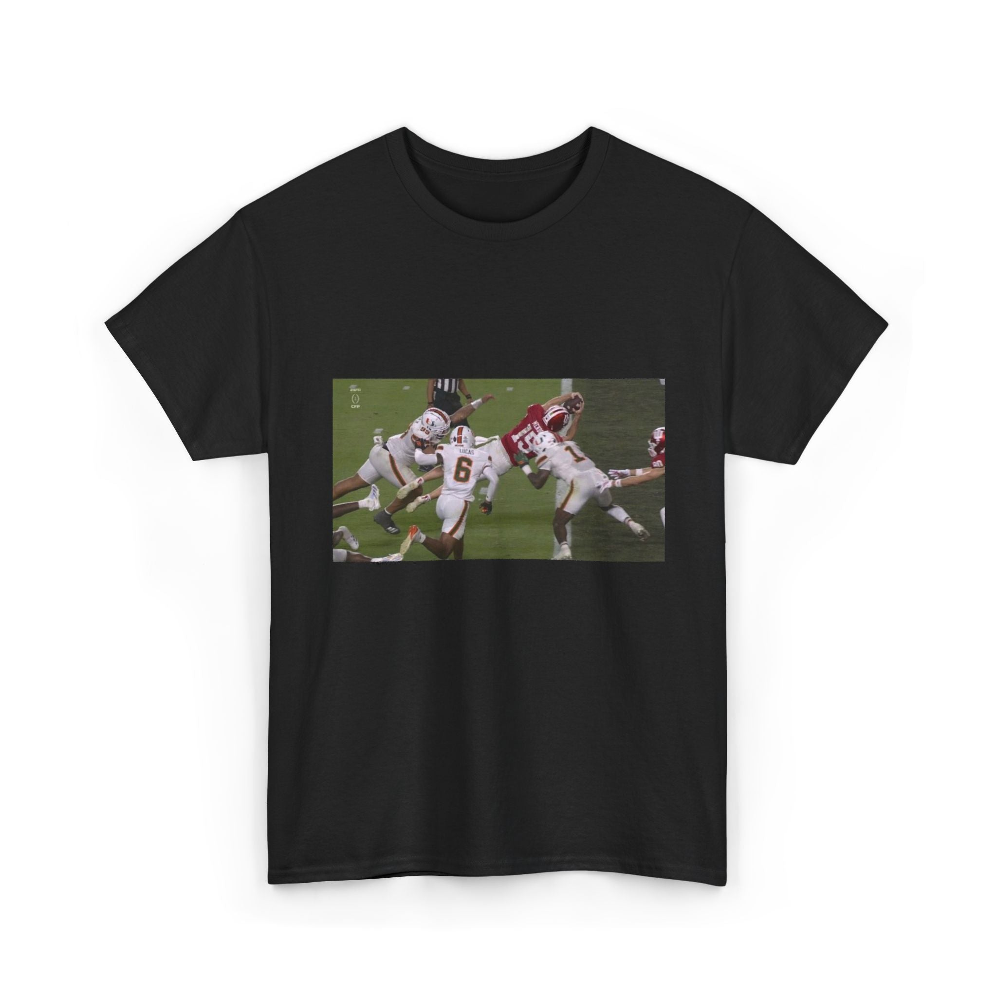 Football Action Photo Tee — Vintage Game Scene T-Shirt