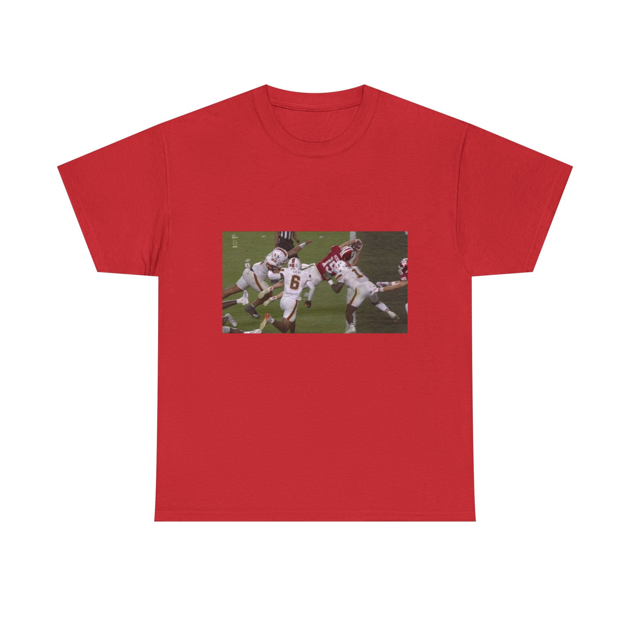 Football Action Photo Tee — Vintage Game Scene T-Shirt