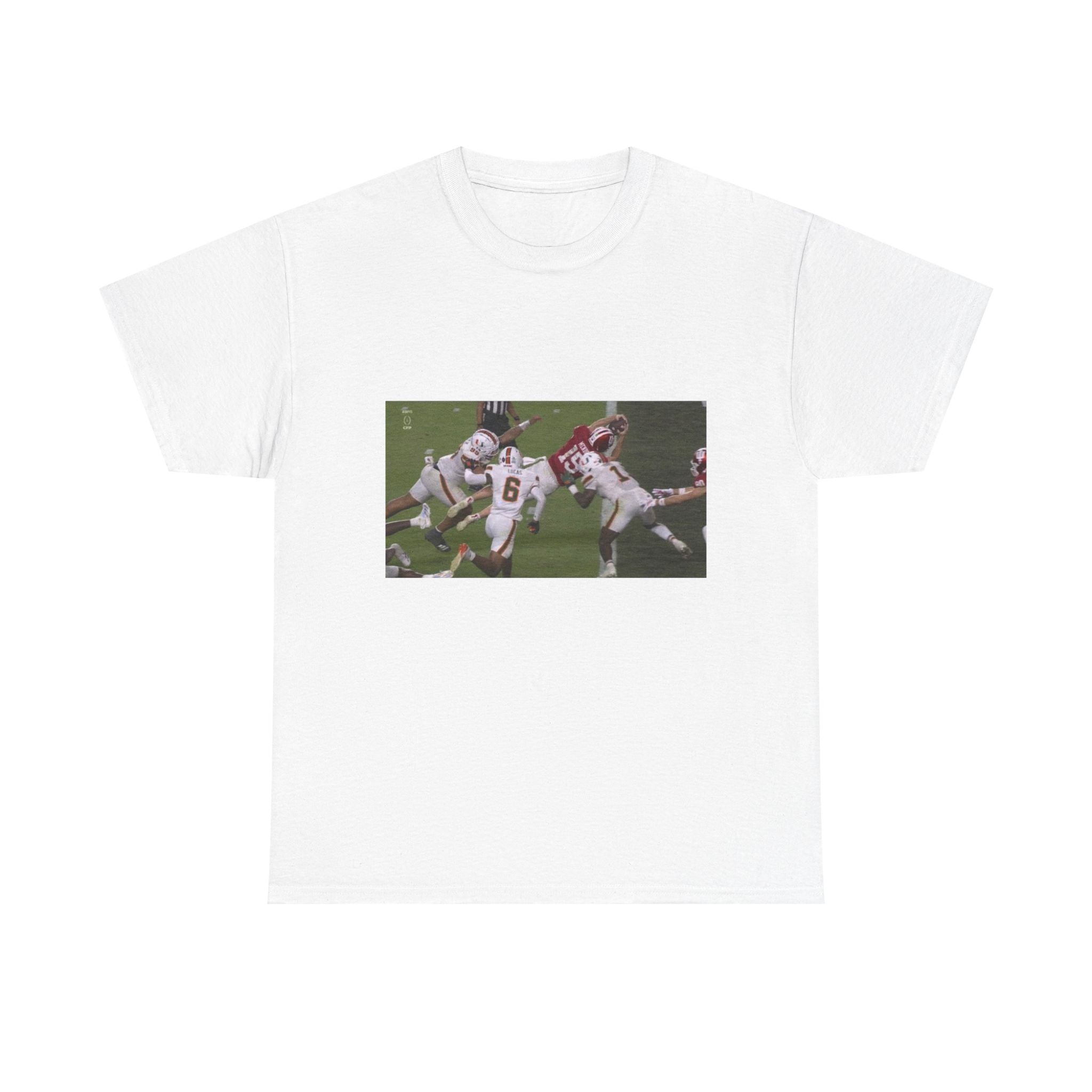Football Action Photo Tee — Vintage Game Scene T-Shirt