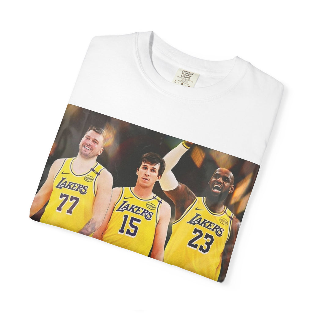 Basketball Trio Graphic T-Shirt — "Batman, Robin, Alfred" Design